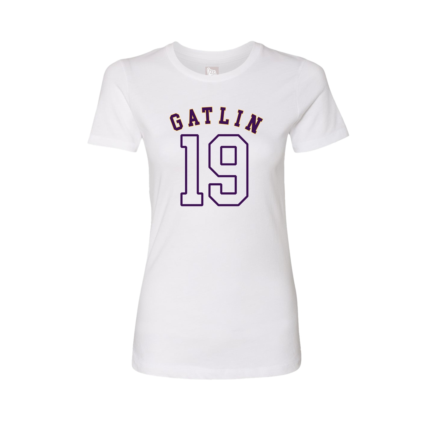 Fitted Women's Tee — Shirsey Arch in White