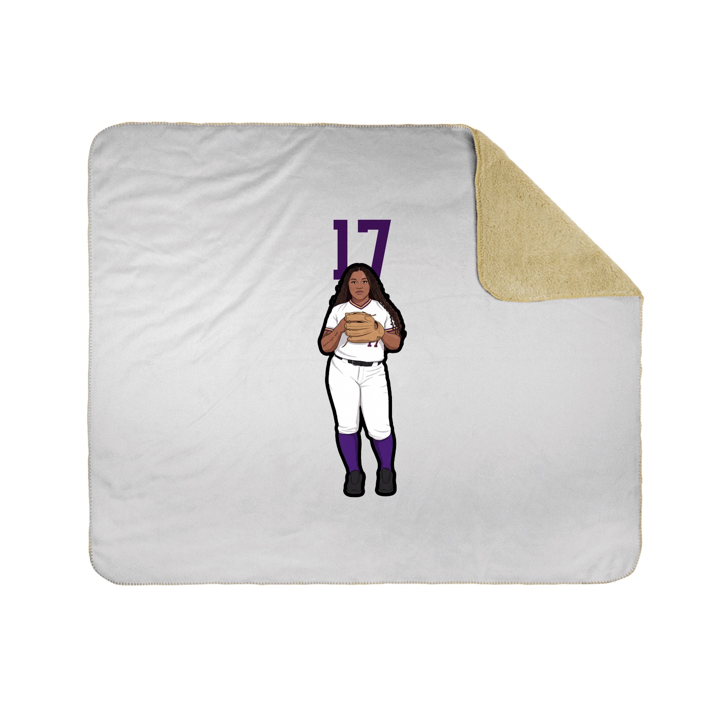 Throw Blanket — Number Top in White