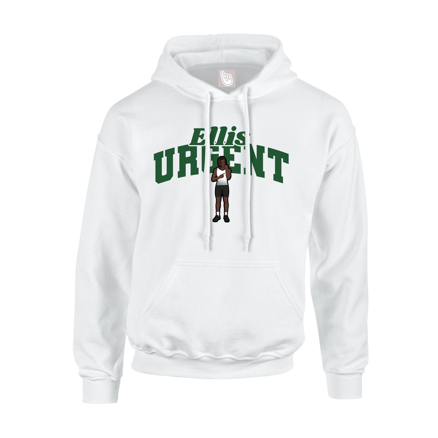 Youth Hoodie — Signature Arch in White