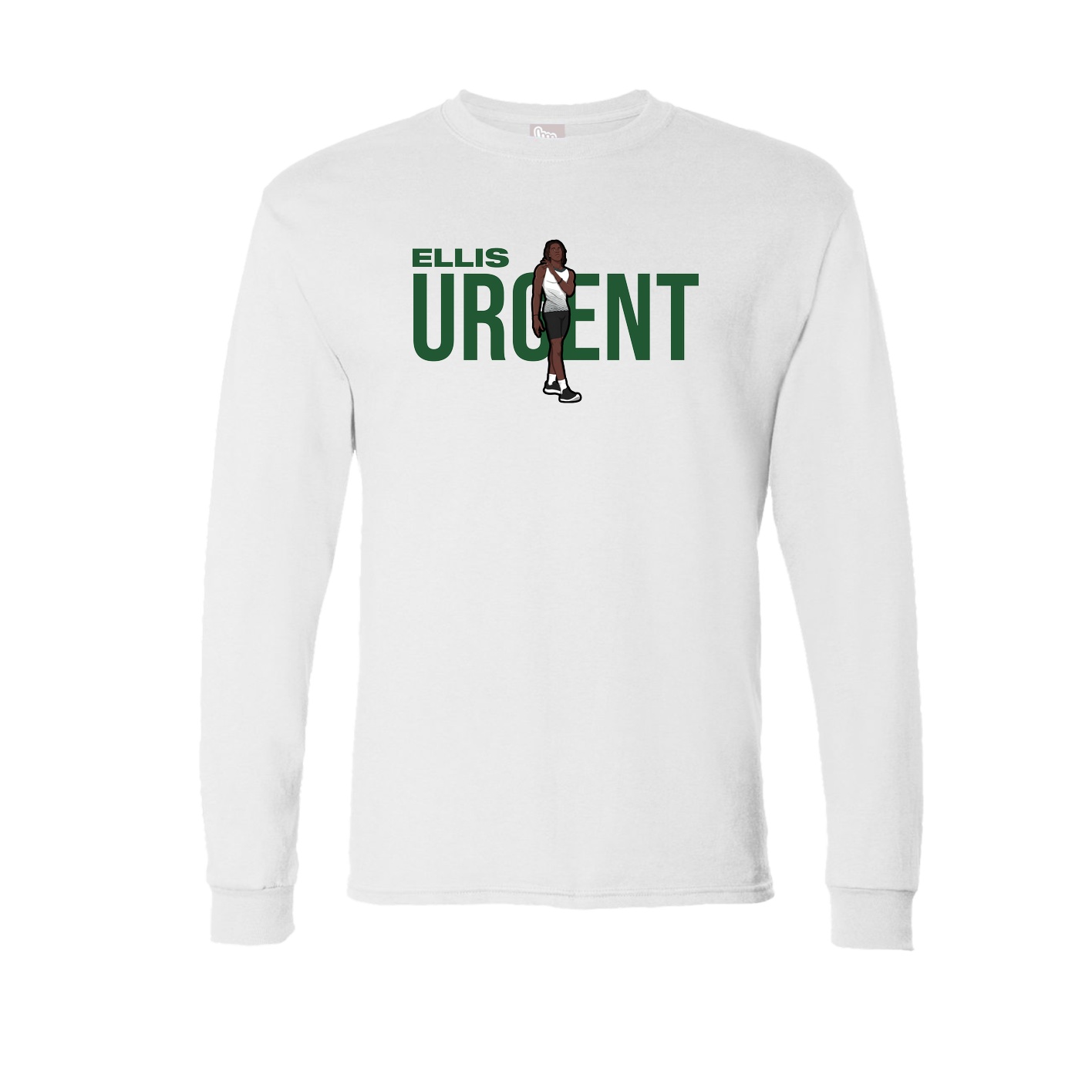 Long Sleeve Tee — Player Name in White