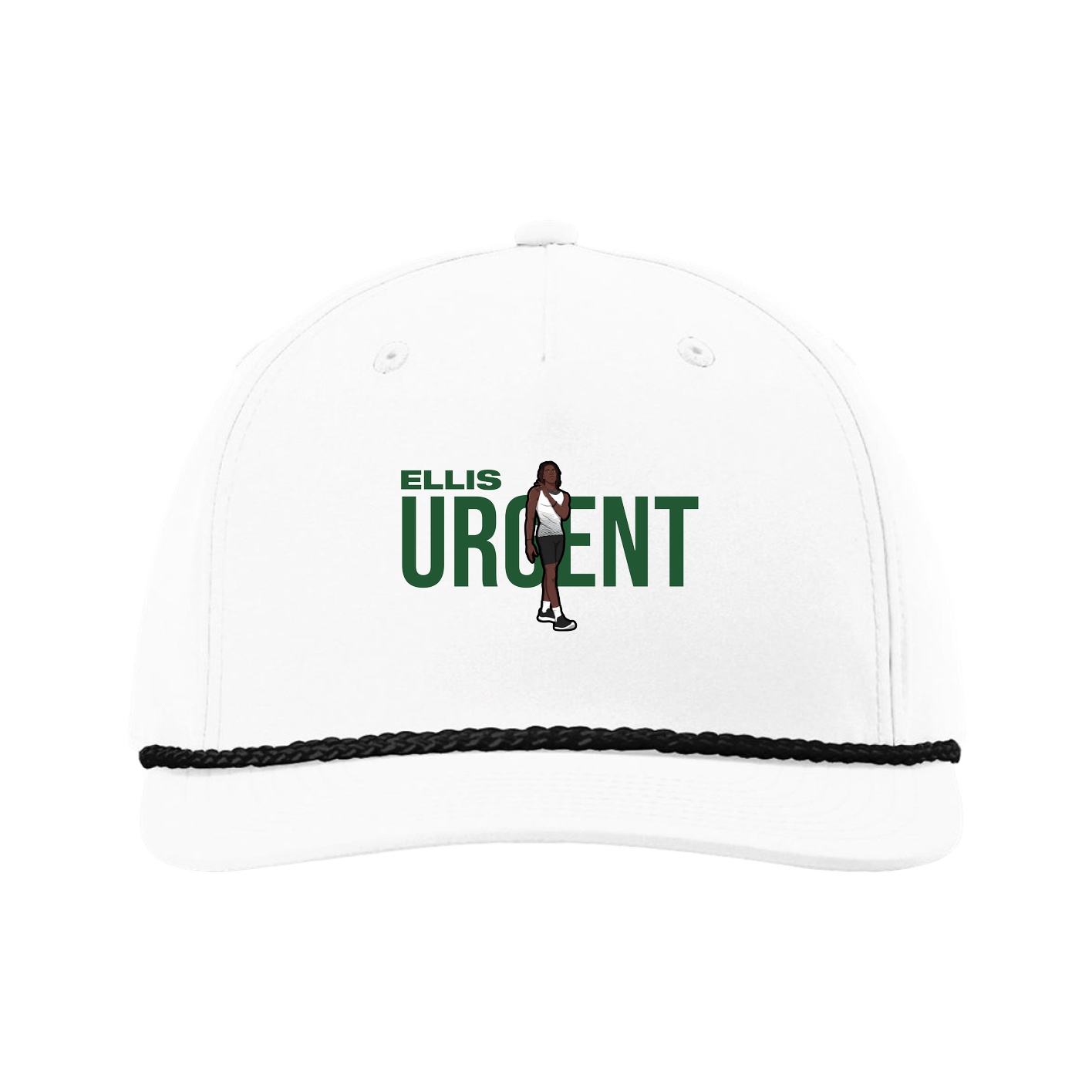 Five-Panel Classic Rope Cap — Player Name in White