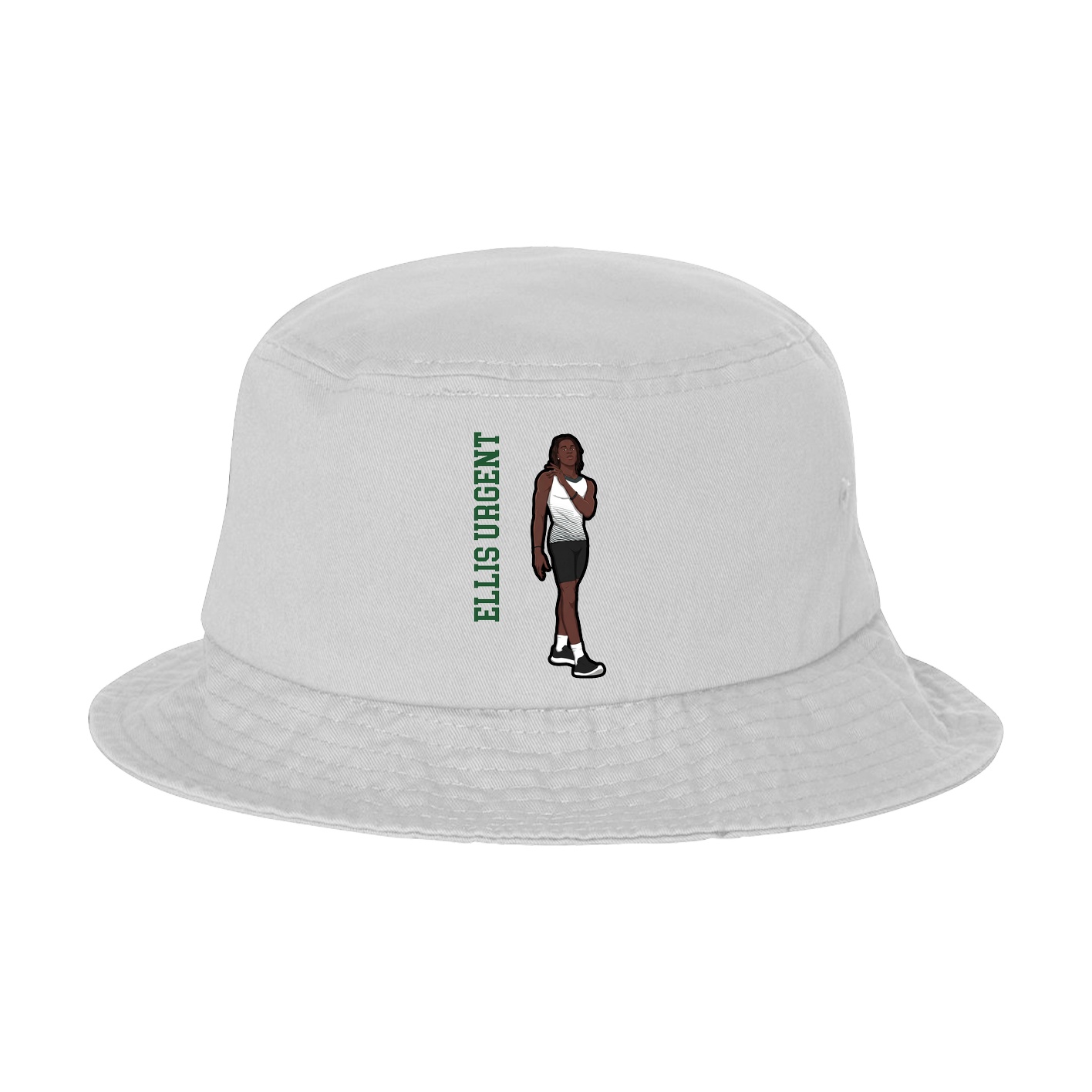 Bucket Cap — Name Vertical in White