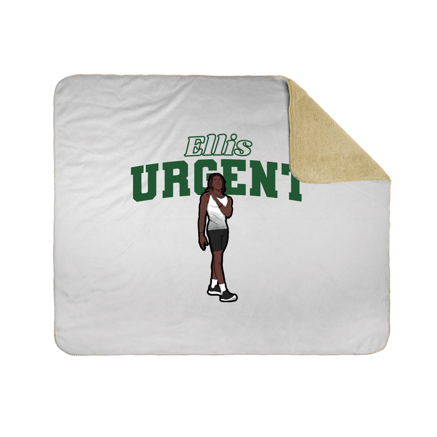 Throw Blanket — Name Arch in White