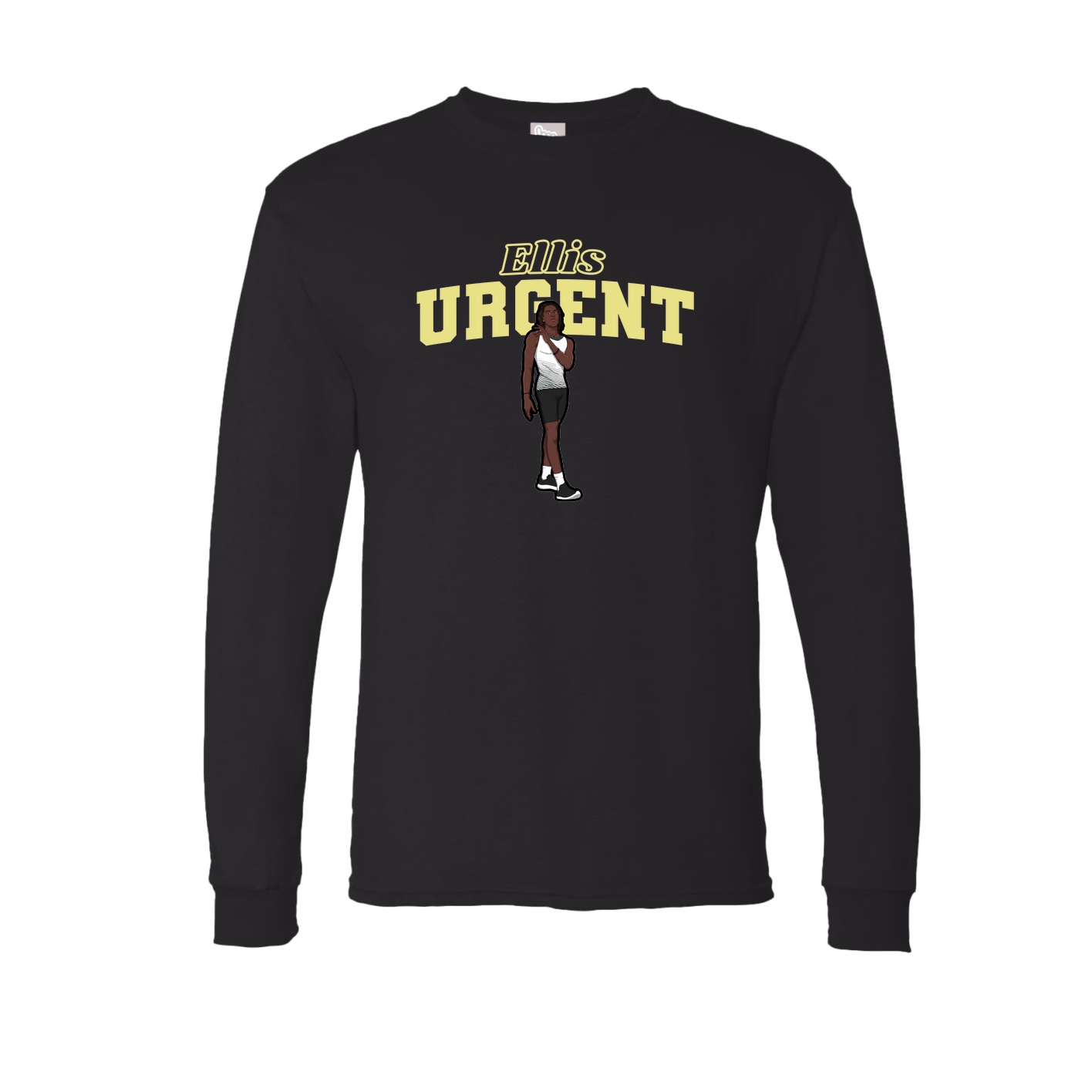 Long Sleeve Tee — Name Arch in Black