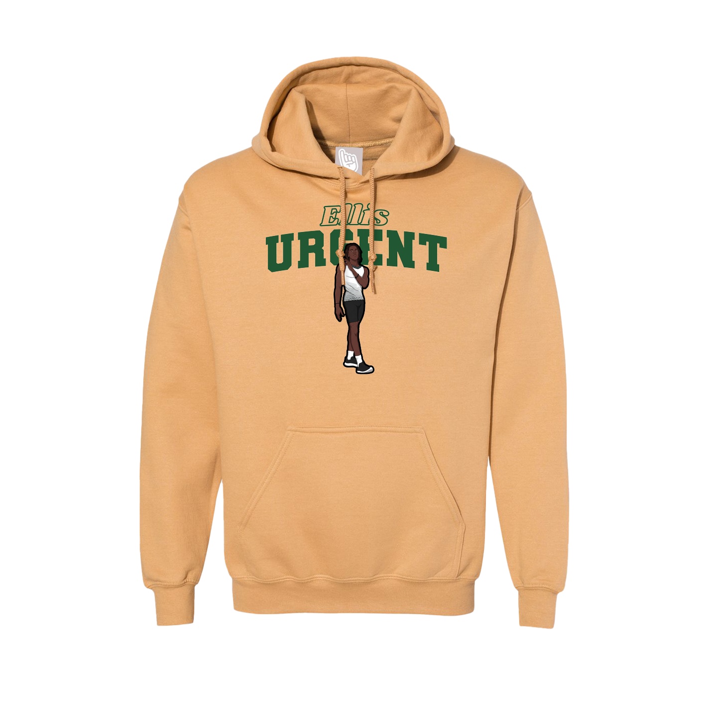 Hoodie — Name Arch in Vegas Gold
