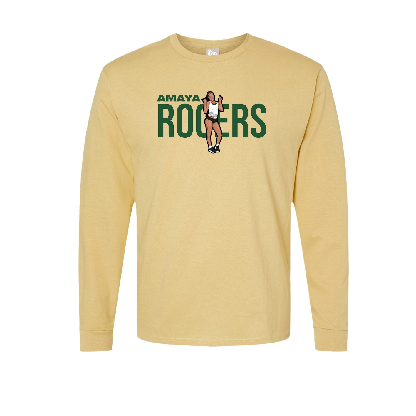 Long Sleeve Tee — Player Name in Vegas Gold