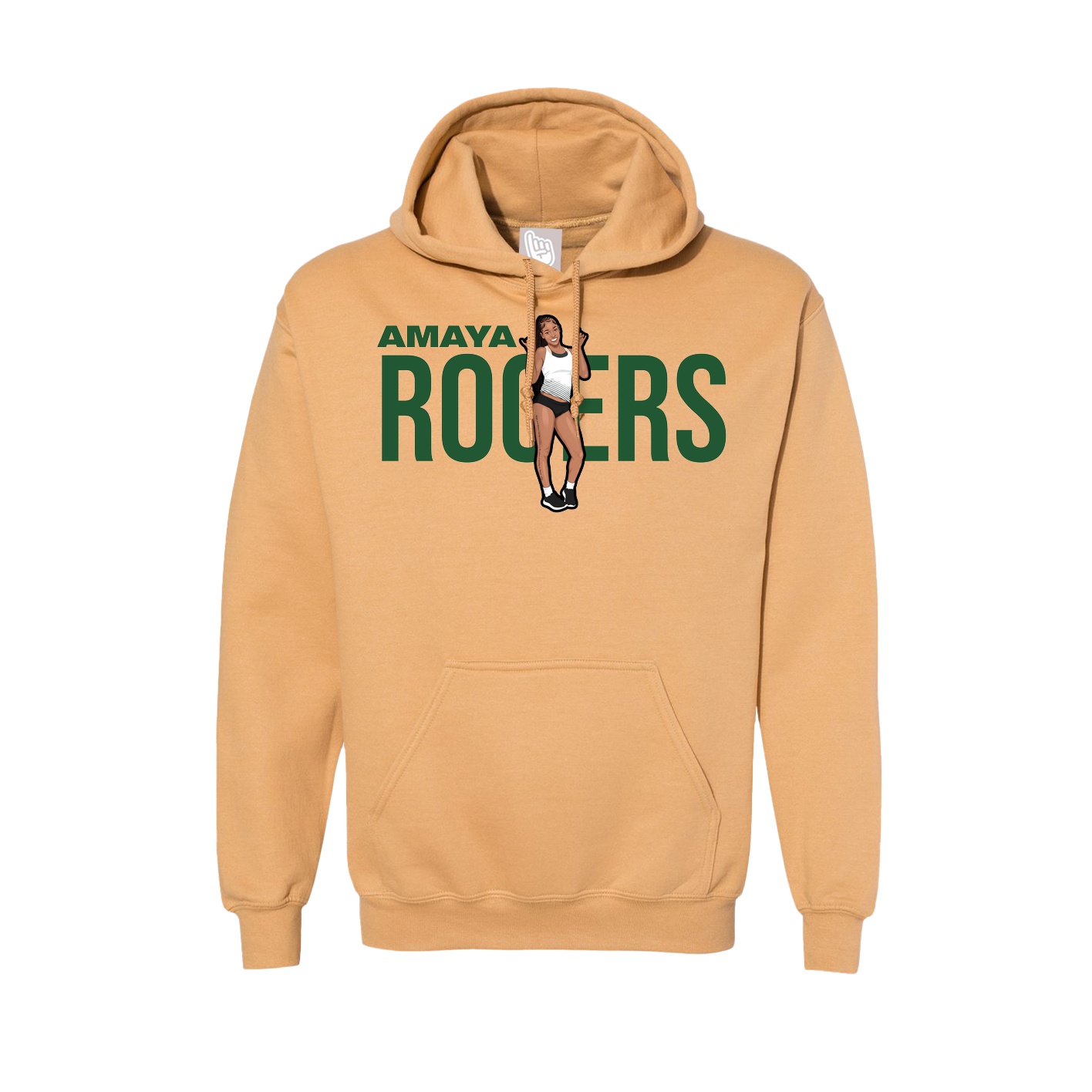 Hoodie — Player Name in Vegas Gold