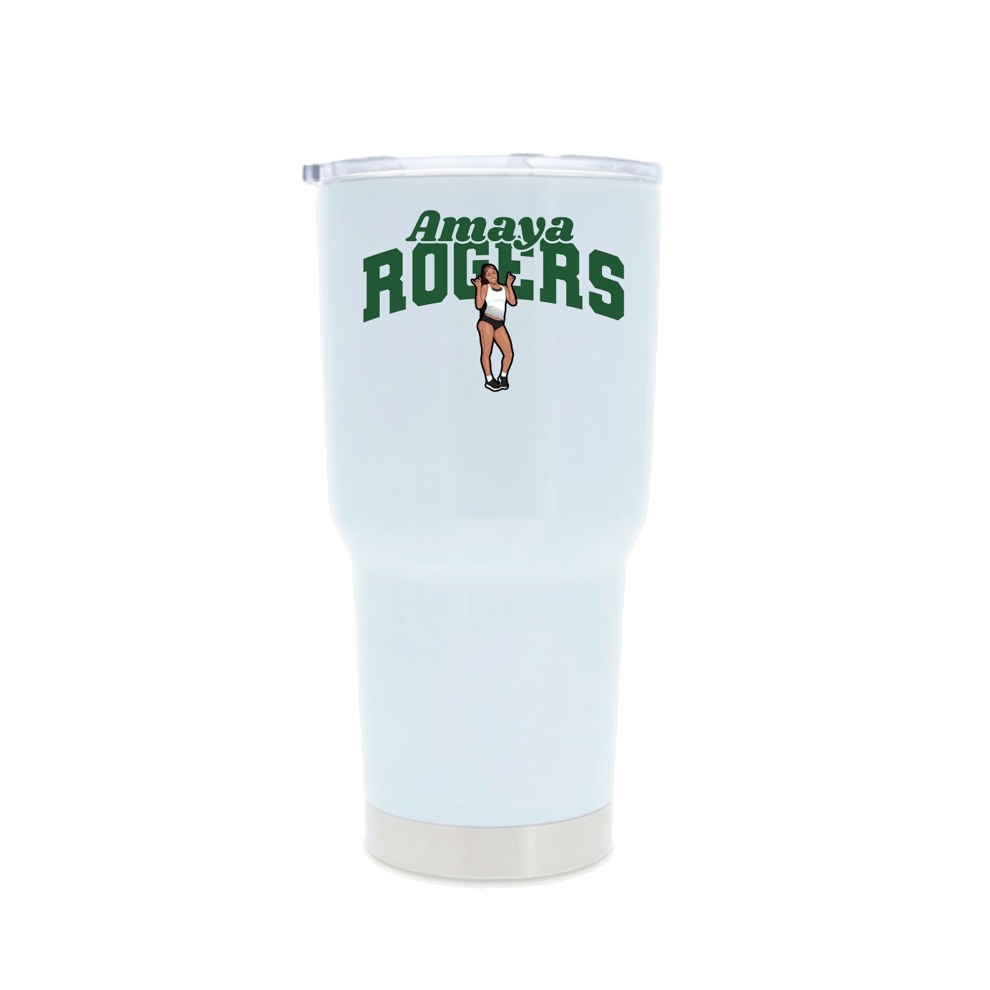 30oz Stainless Steel Tumbler — Signature Arch in White