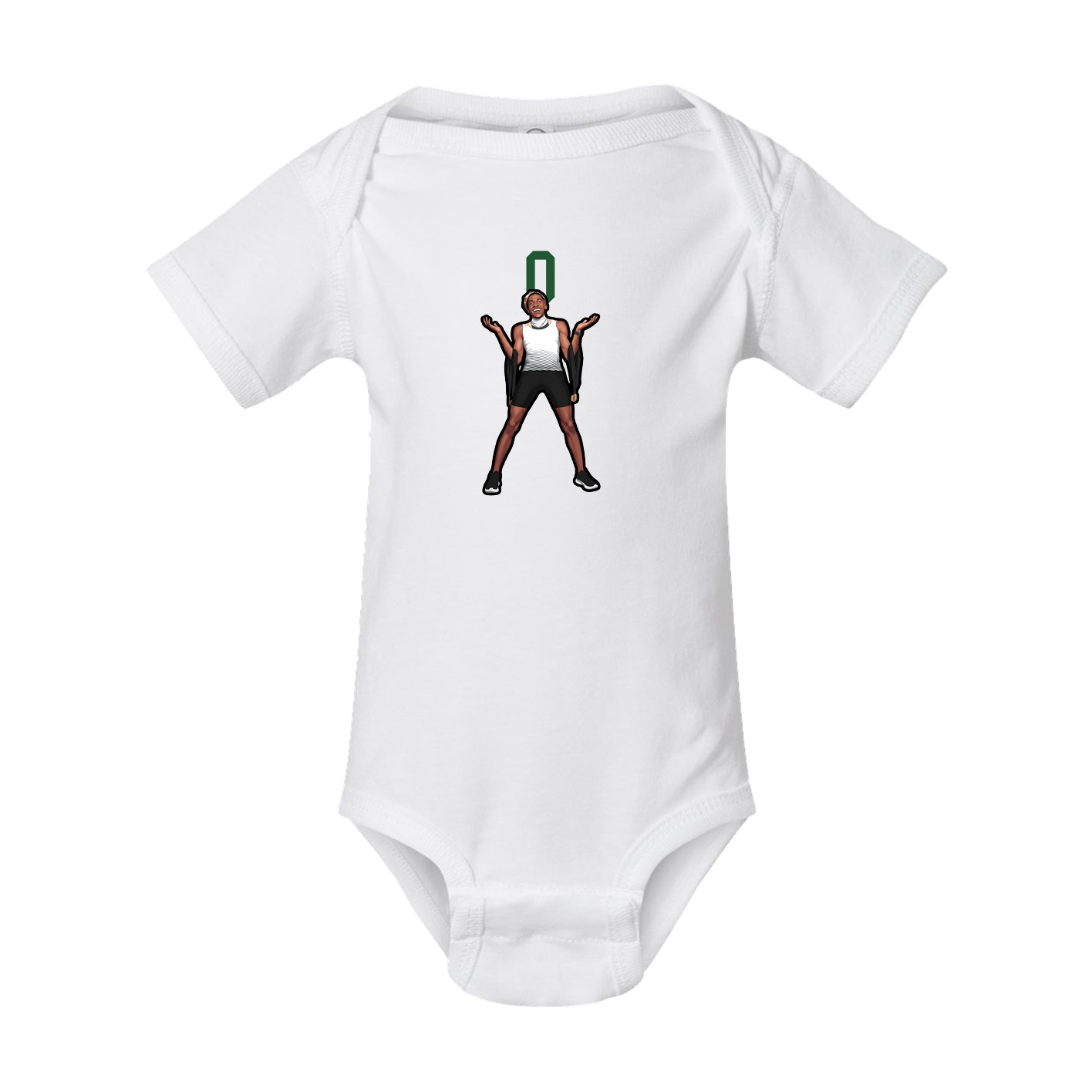 Baby Onesie — Number Top in White