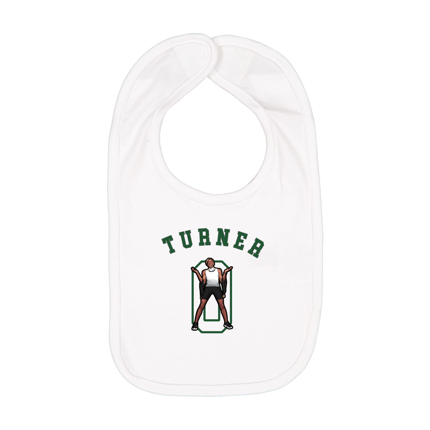 Infant Bib — Shirsey Arch in White
