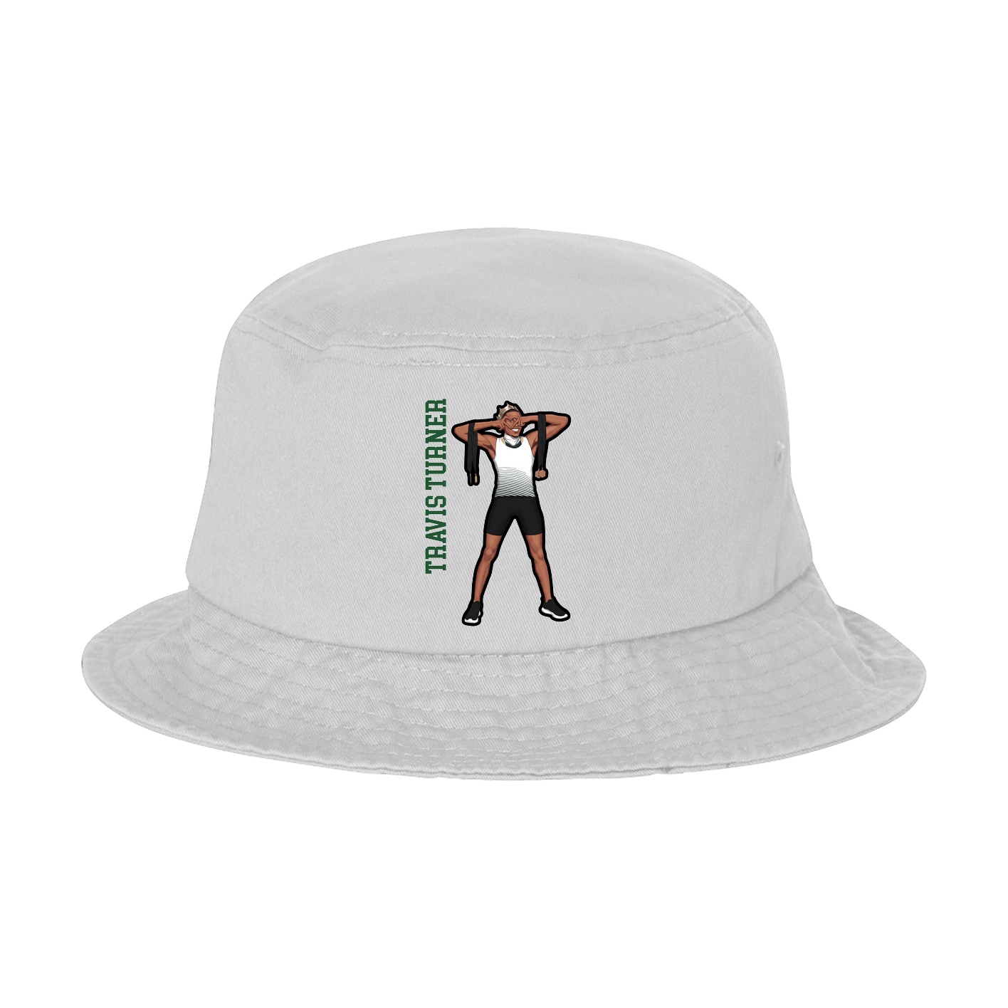 Bucket Cap — Name Vertical in White