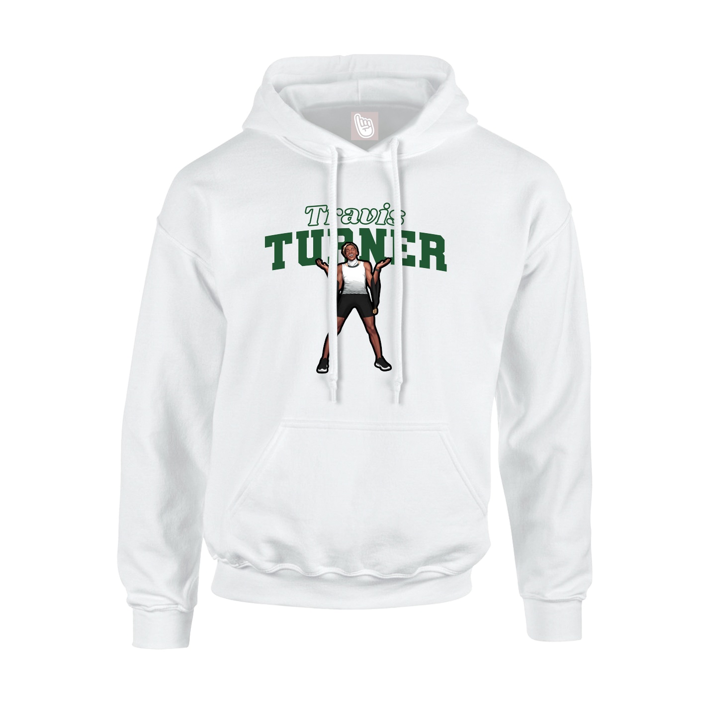 Hoodie — Name Arch in White