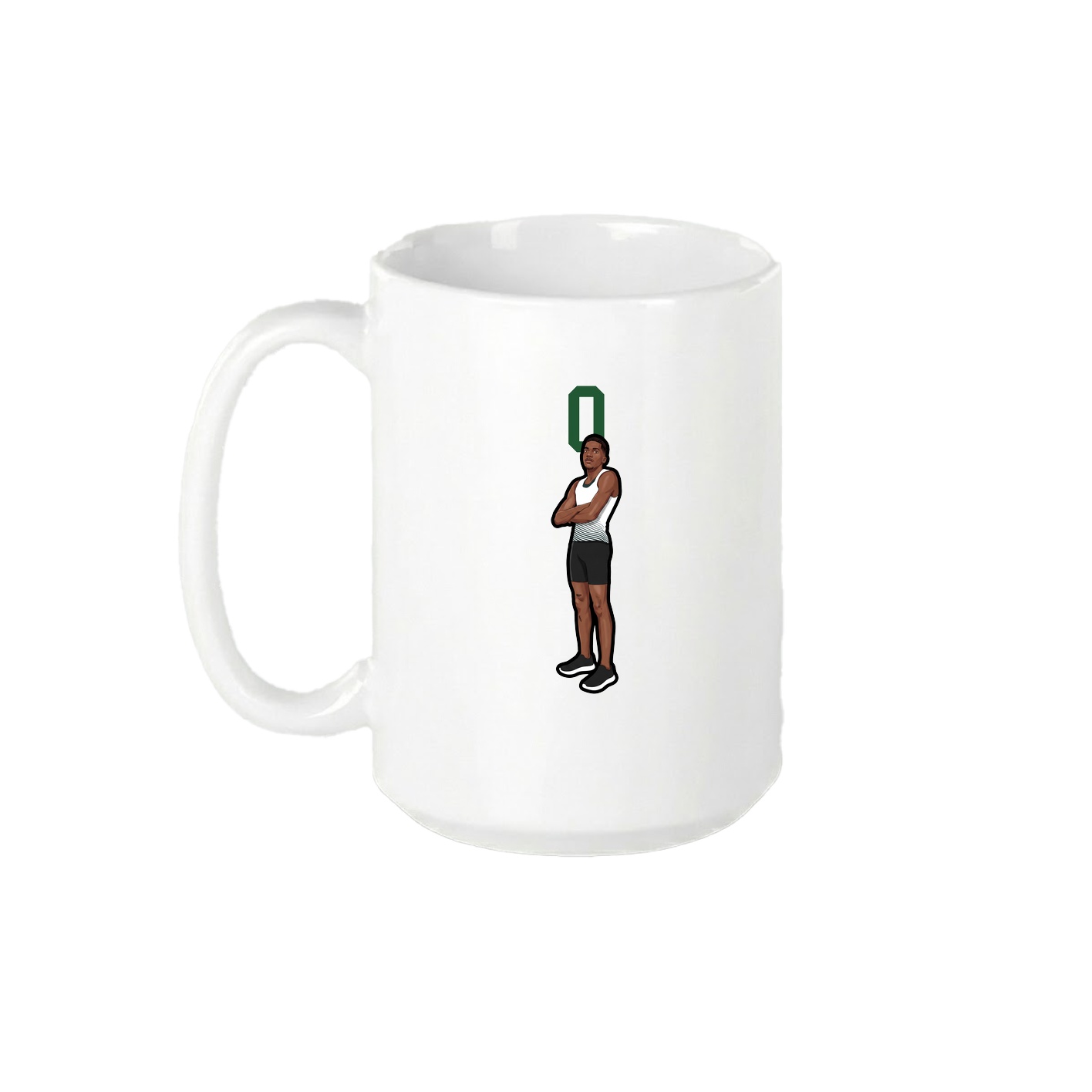 15oz Coffee Mug — Number Top in White