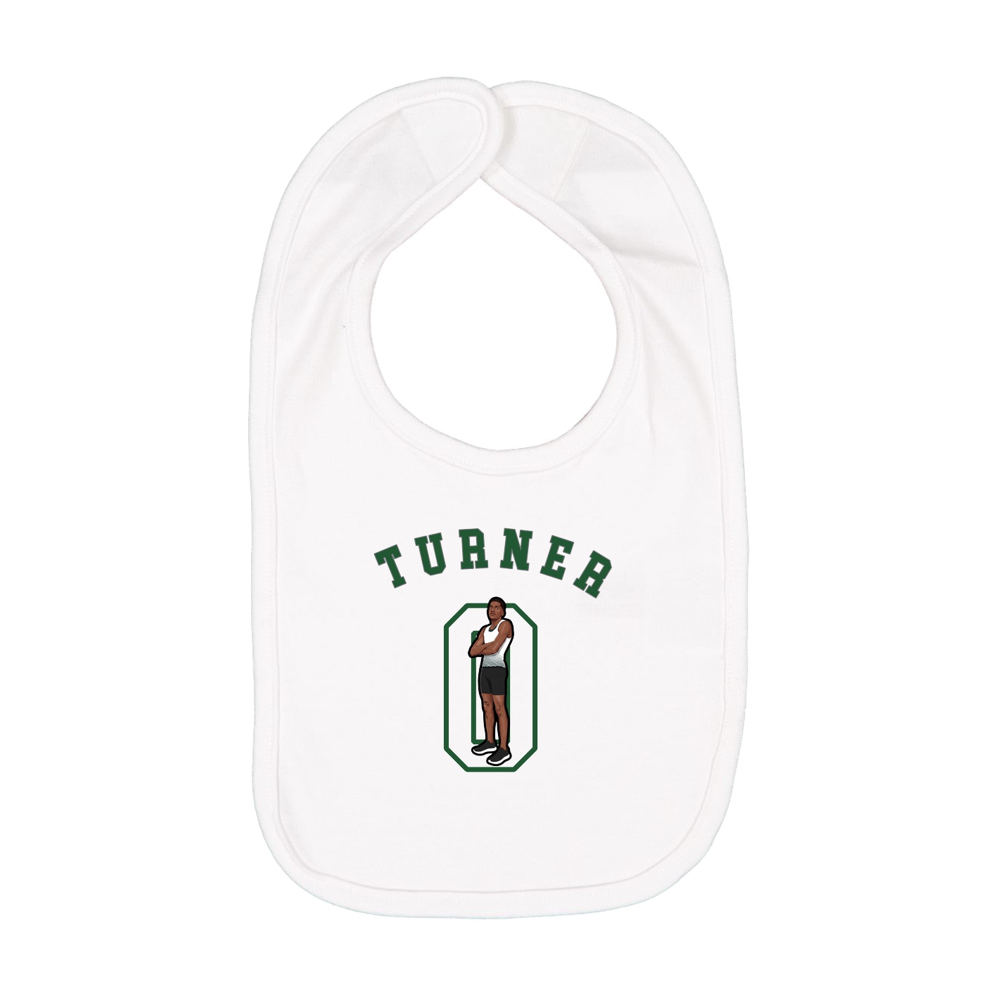 Infant Bib — Shirsey Arch in White