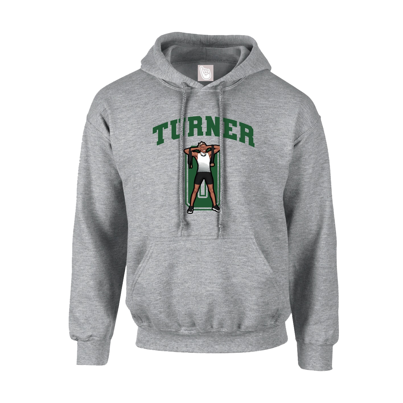 Youth Hoodie — Number in Grey