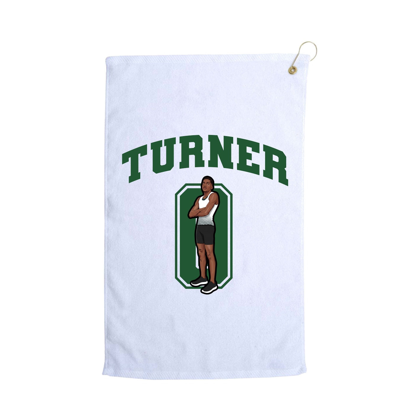 Golf Towel — Number in White