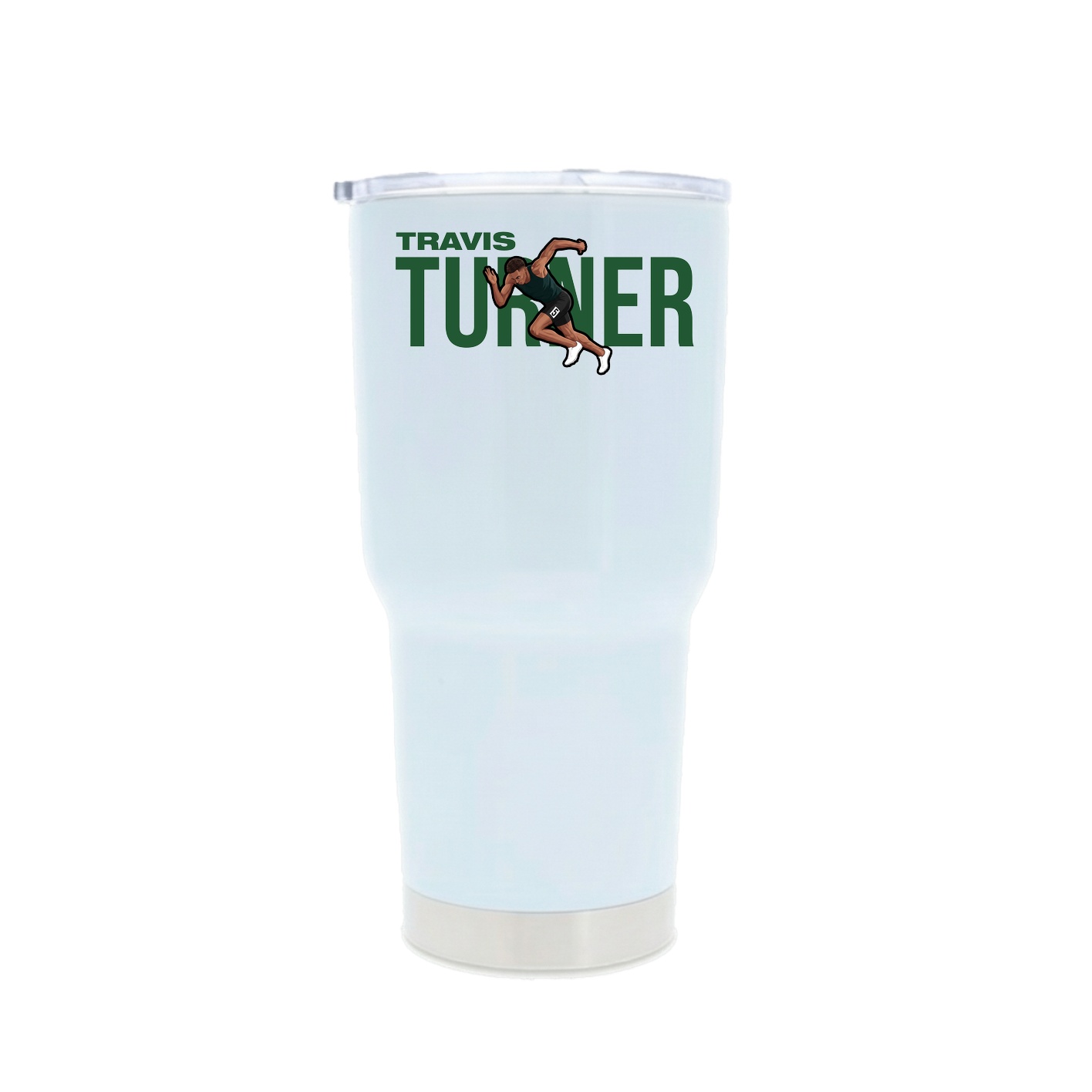 30oz Stainless Steel Tumbler — Player Name in White