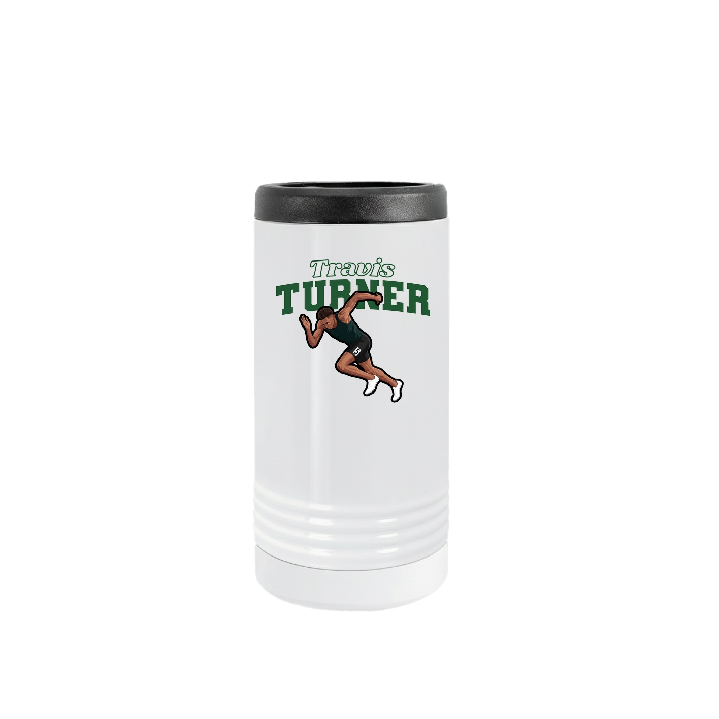 Slim Beverage Holder — Name Arch in White