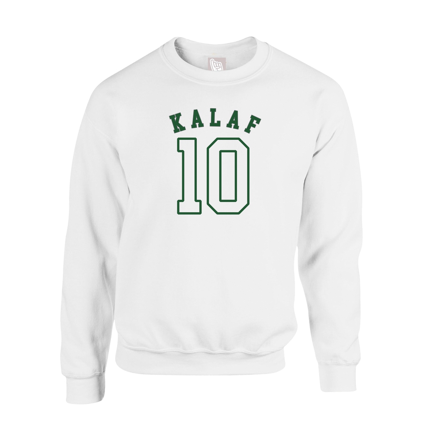 Fleece Crew — Shirsey Arch in White