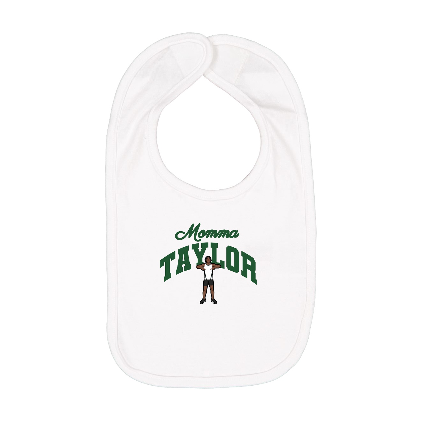 Infant Bib — Mothers Day Arch in White