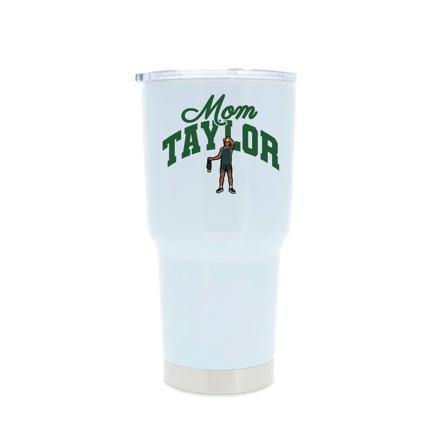 30oz Stainless Steel Tumbler — Mothers Day Arch in White