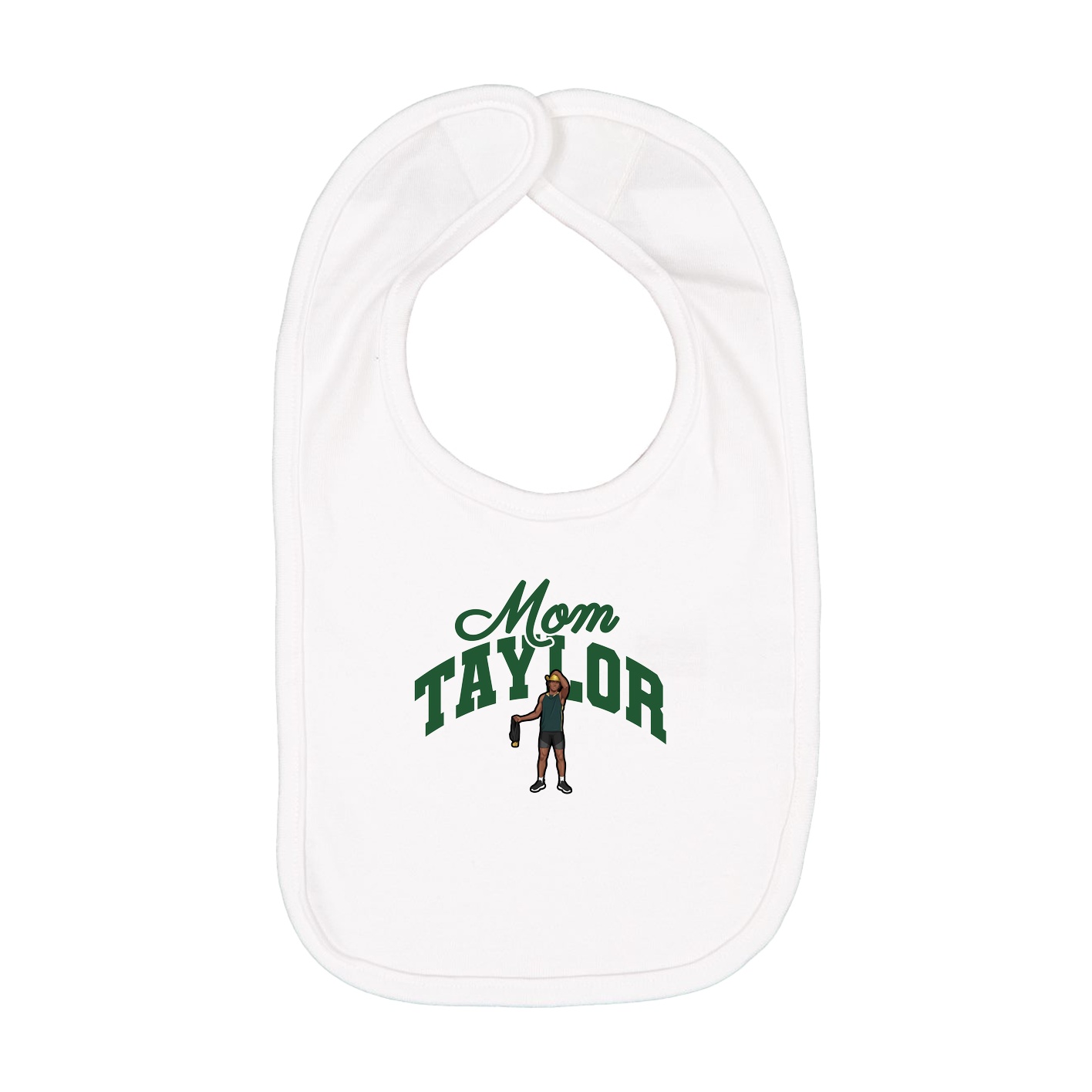 Infant Bib — Mothers Day Arch in White