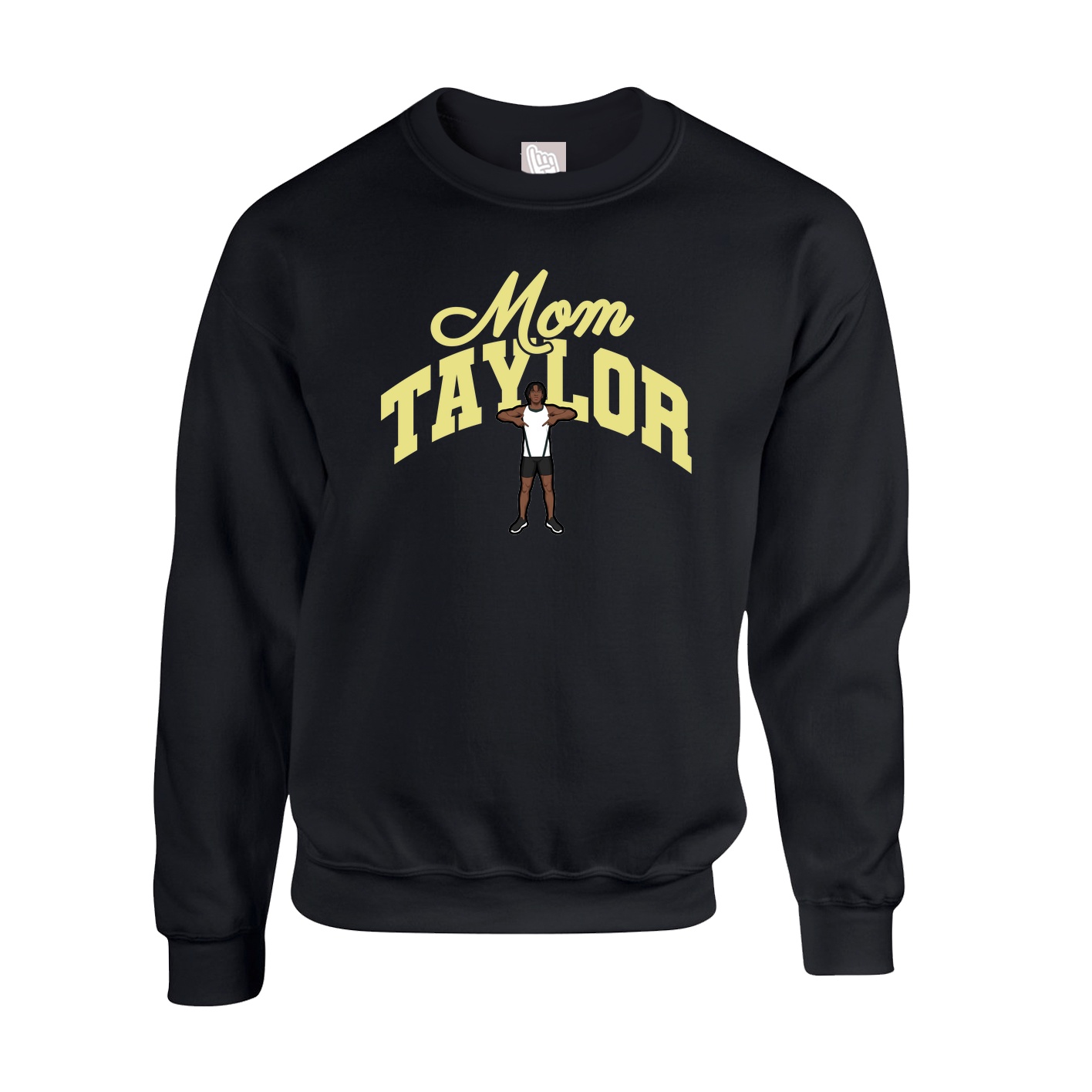 Fleece Crew — Mothers Day Arch in Black