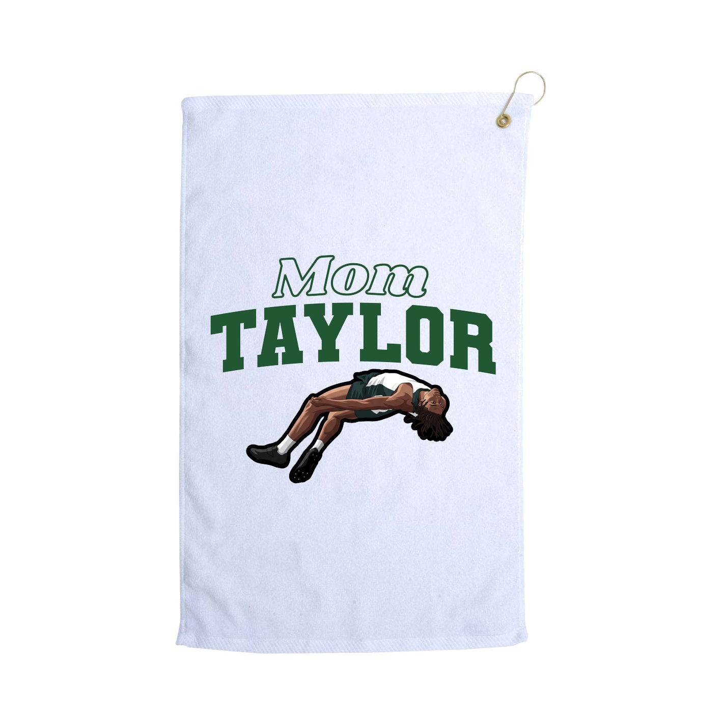 Golf Towel — Mothers Day Block in White