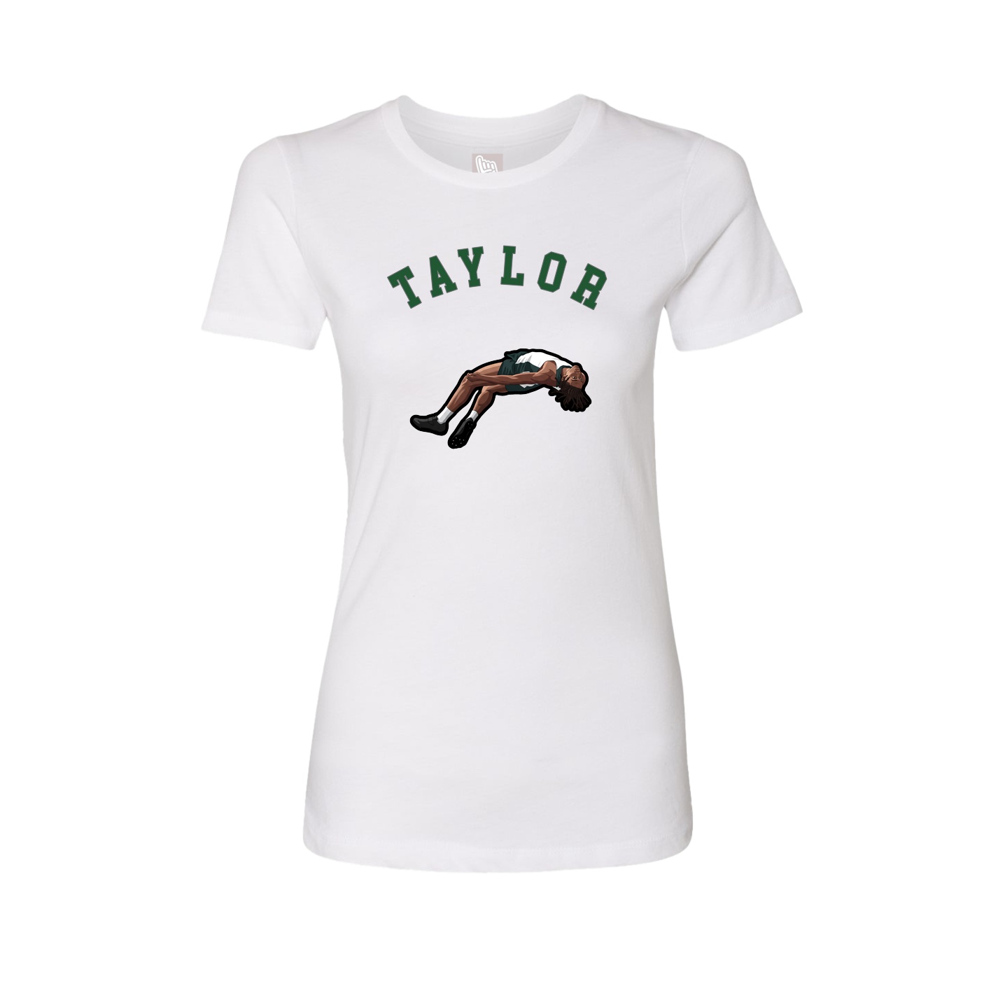 Fitted Women's Tee — Shirsey Arch in White