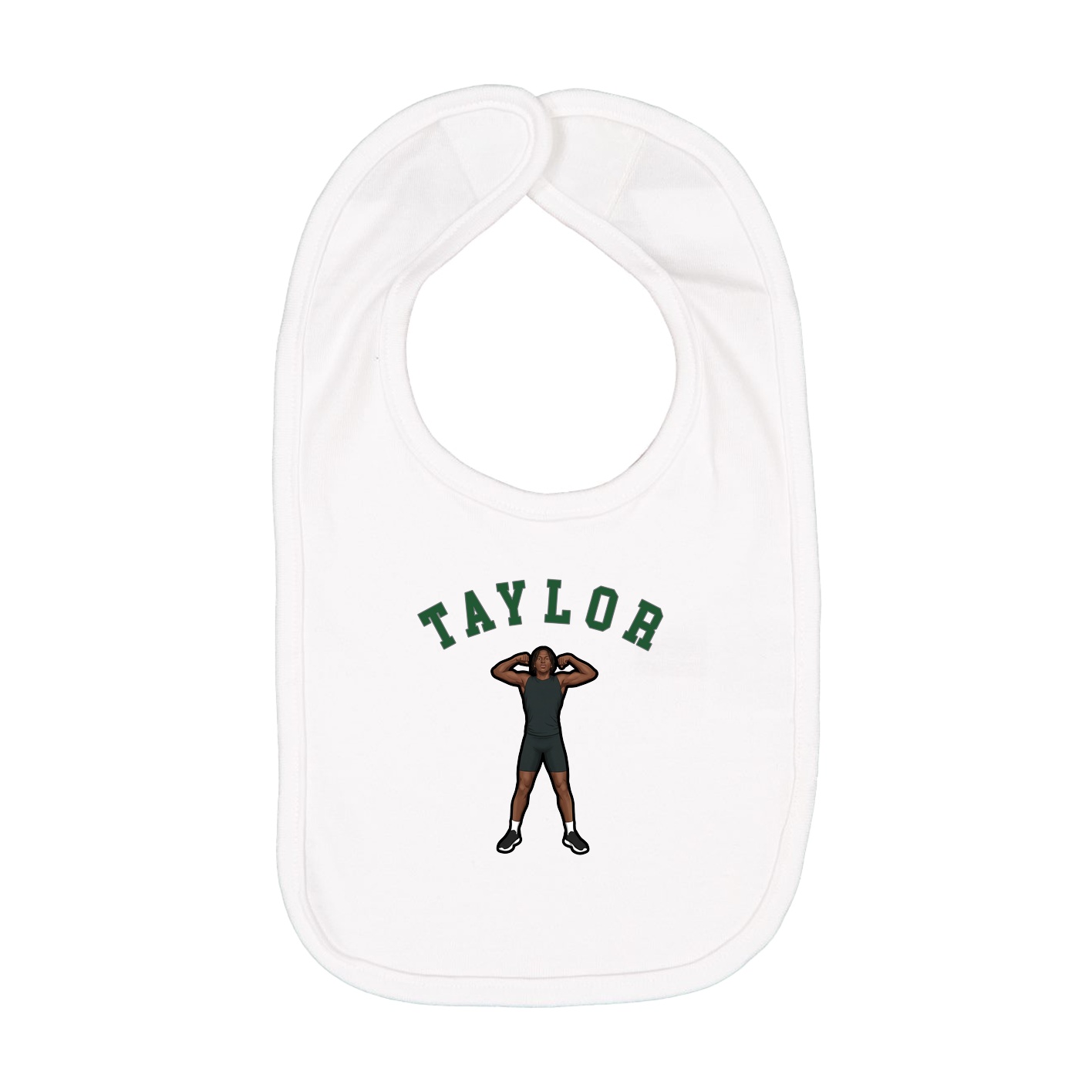 Infant Bib — Shirsey Arch in White
