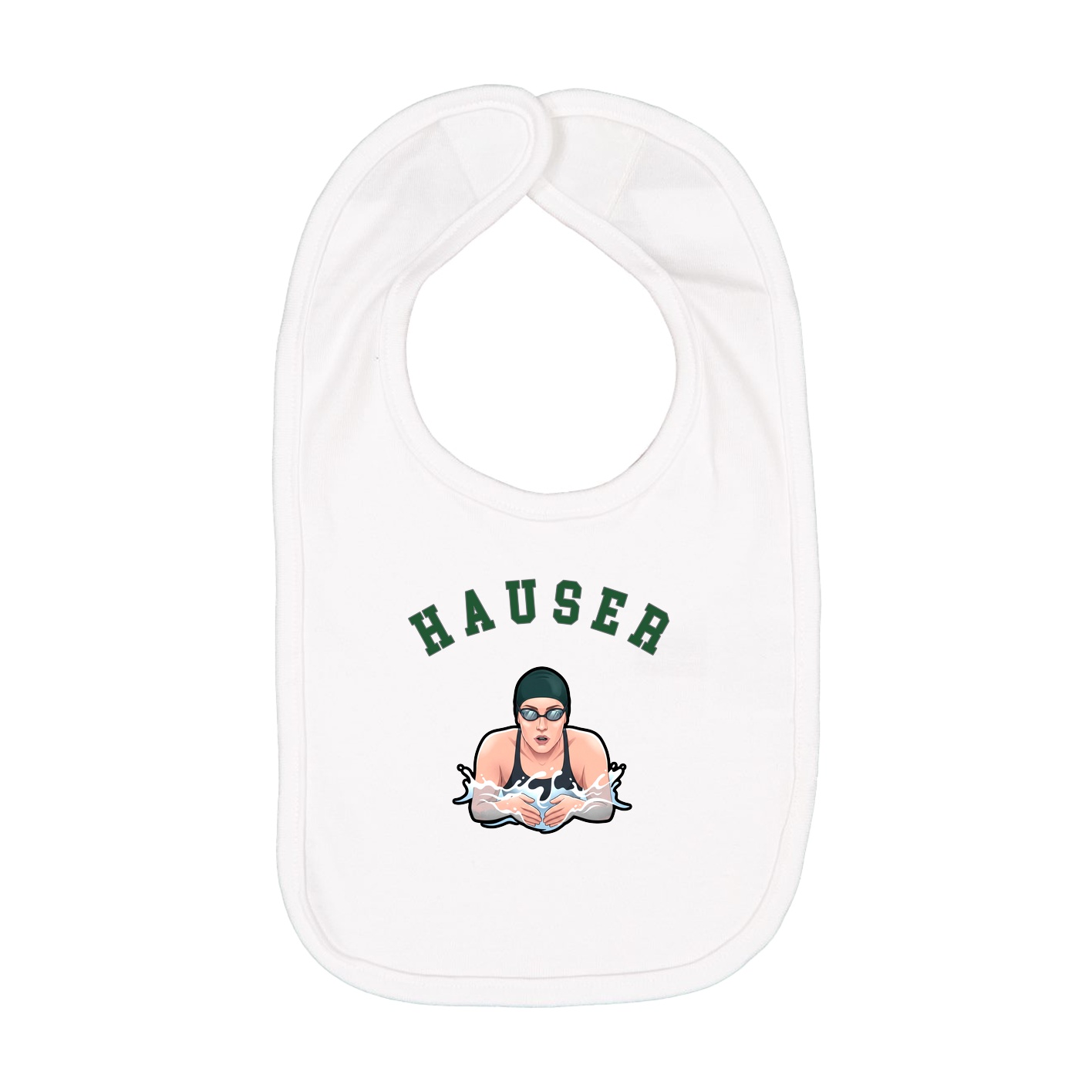 Infant Bib — Shirsey Arch in White