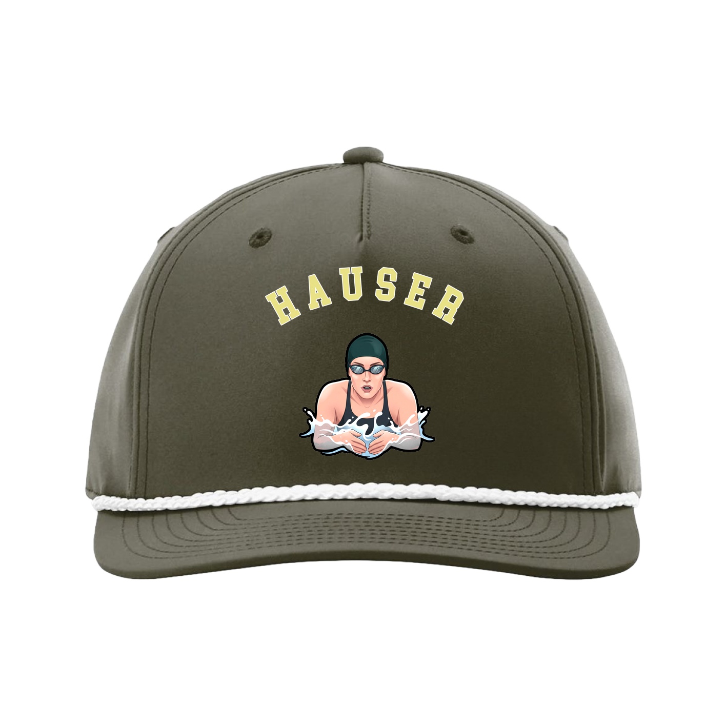 Five-Panel Classic Rope Cap — Shirsey Arch in Green