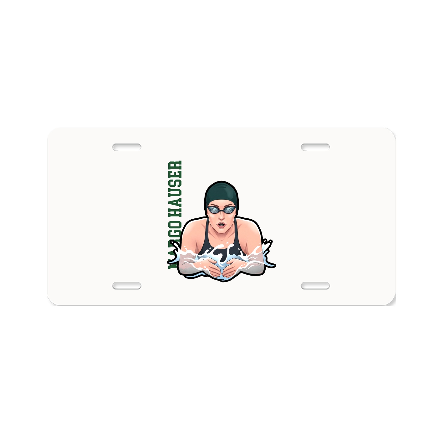 License Plate — Name Vertical in Classic