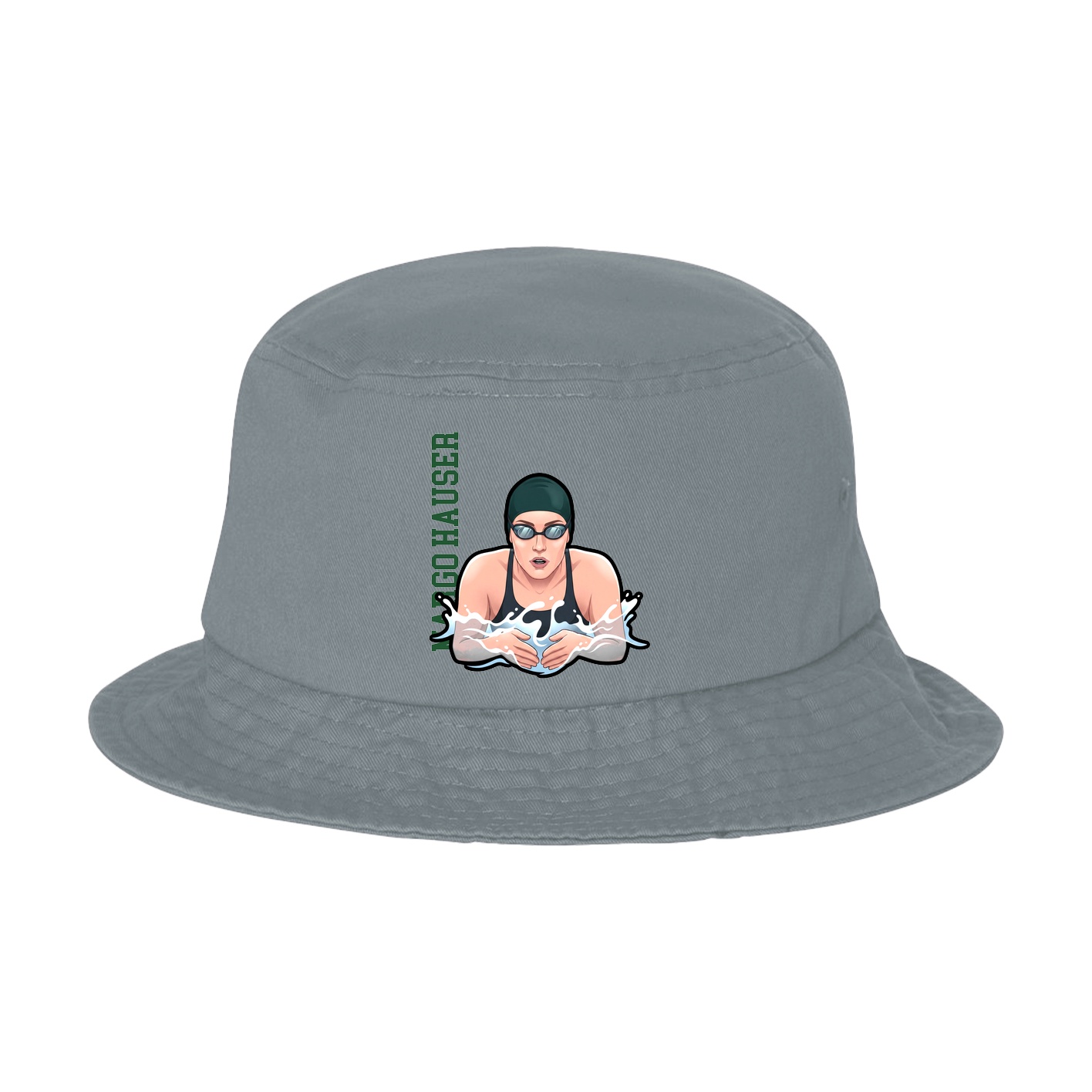 Bucket Cap — Name Vertical in Grey