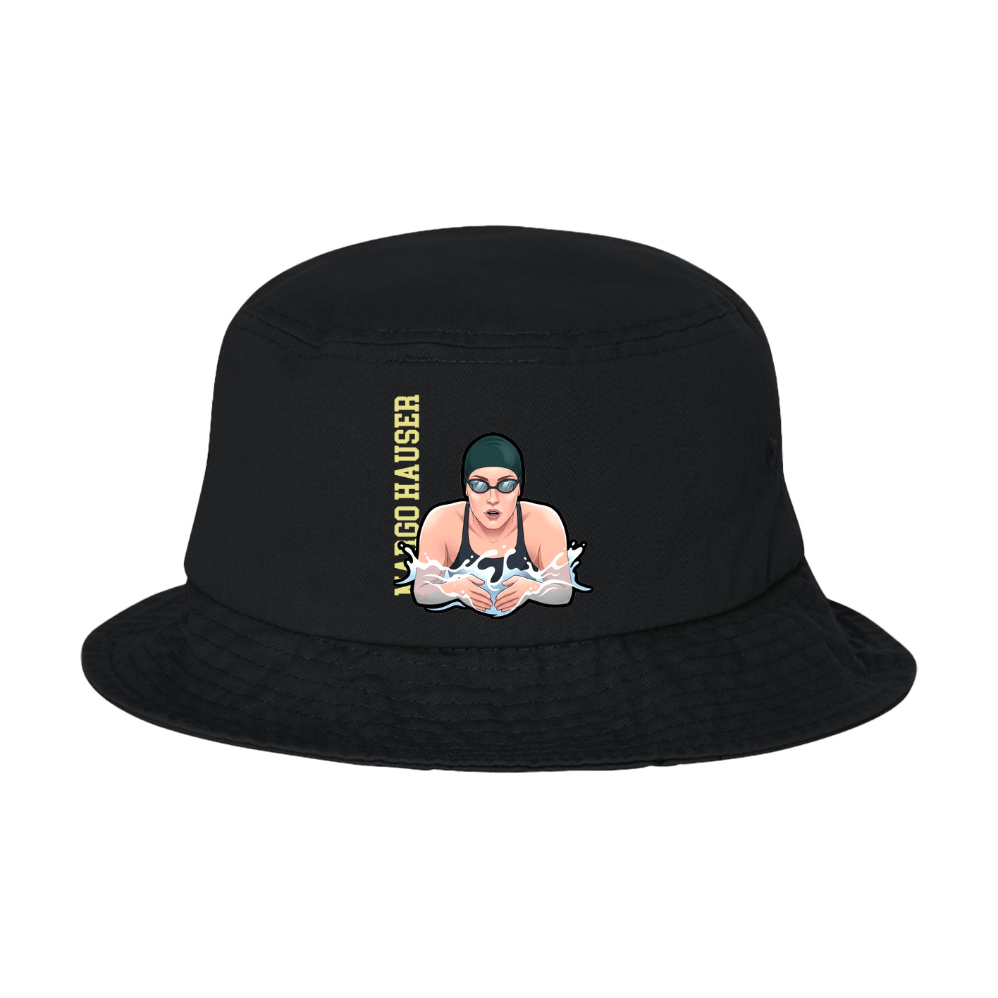Bucket Cap — Name Vertical in Black