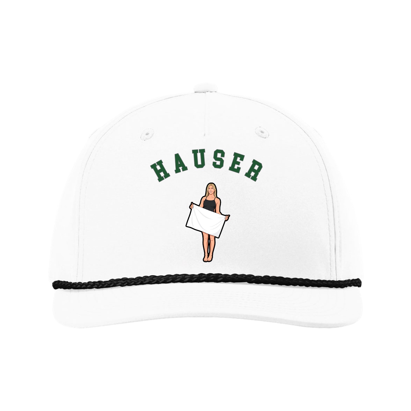 Five-Panel Classic Rope Cap — Shirsey Arch in White