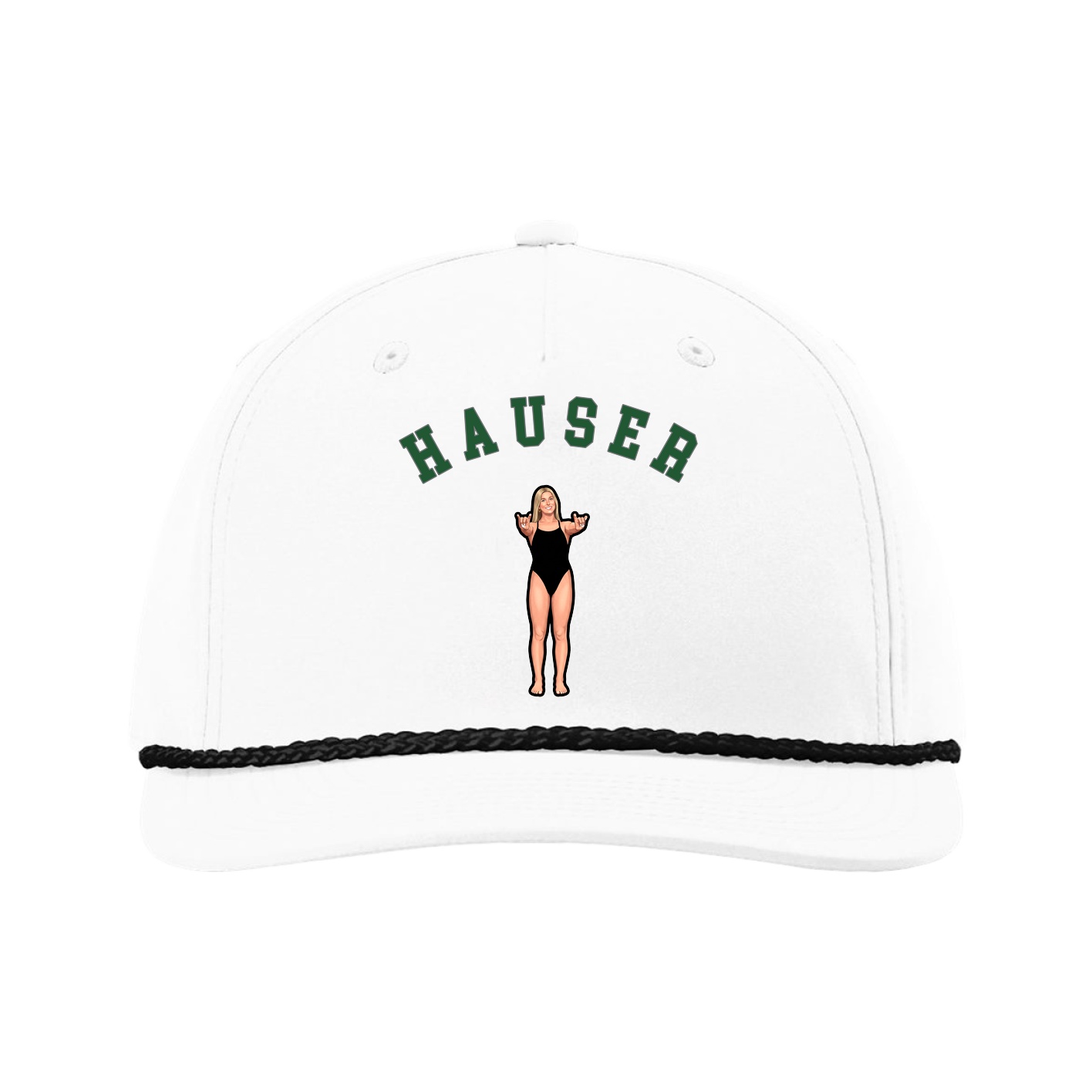 Five-Panel Classic Rope Cap — Shirsey Arch in White