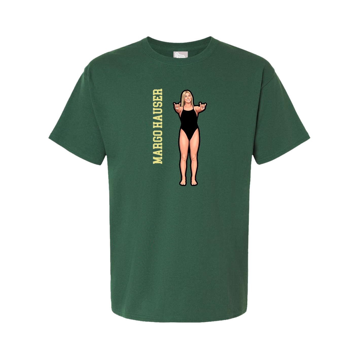 Tee — Name Vertical in Green