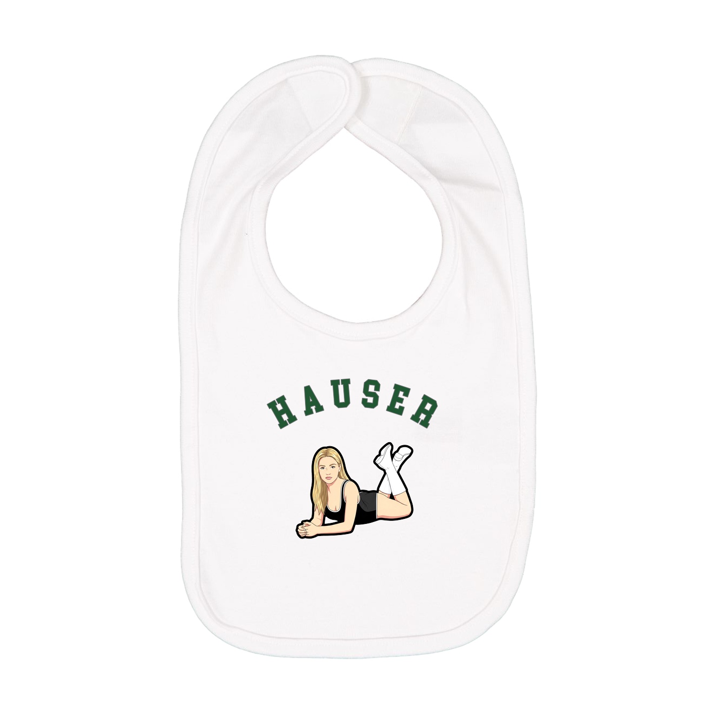 Infant Bib — Shirsey Arch in White