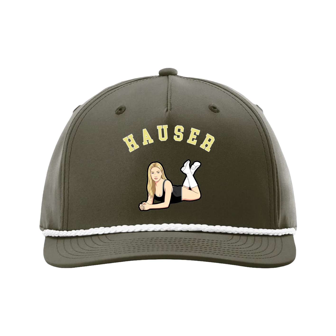Five-Panel Classic Rope Cap — Shirsey Arch in Green