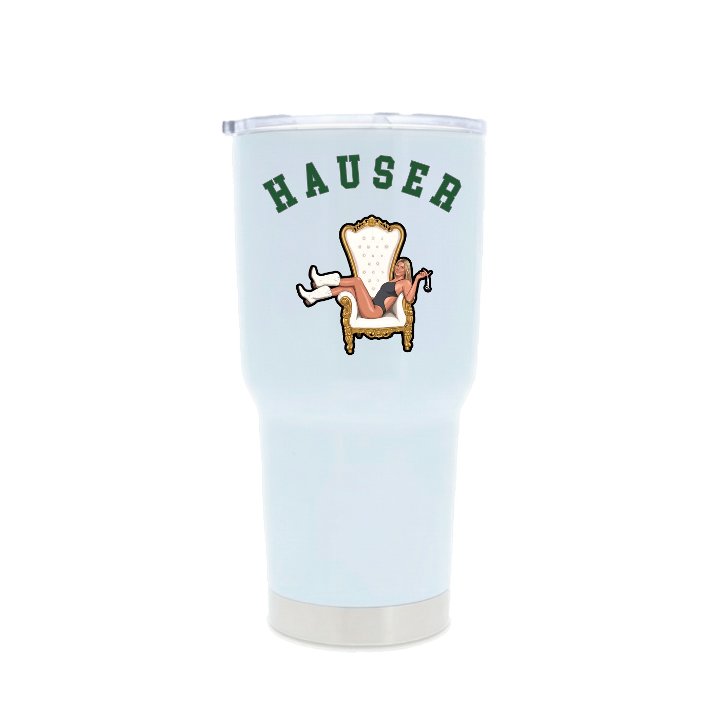 30oz Stainless Steel Tumbler — Shirsey Arch in White