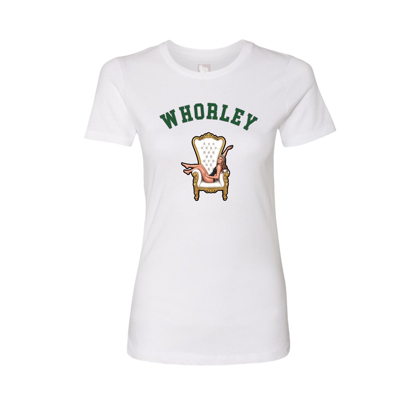 Fitted Women's Tee — Shirsey Arch in White