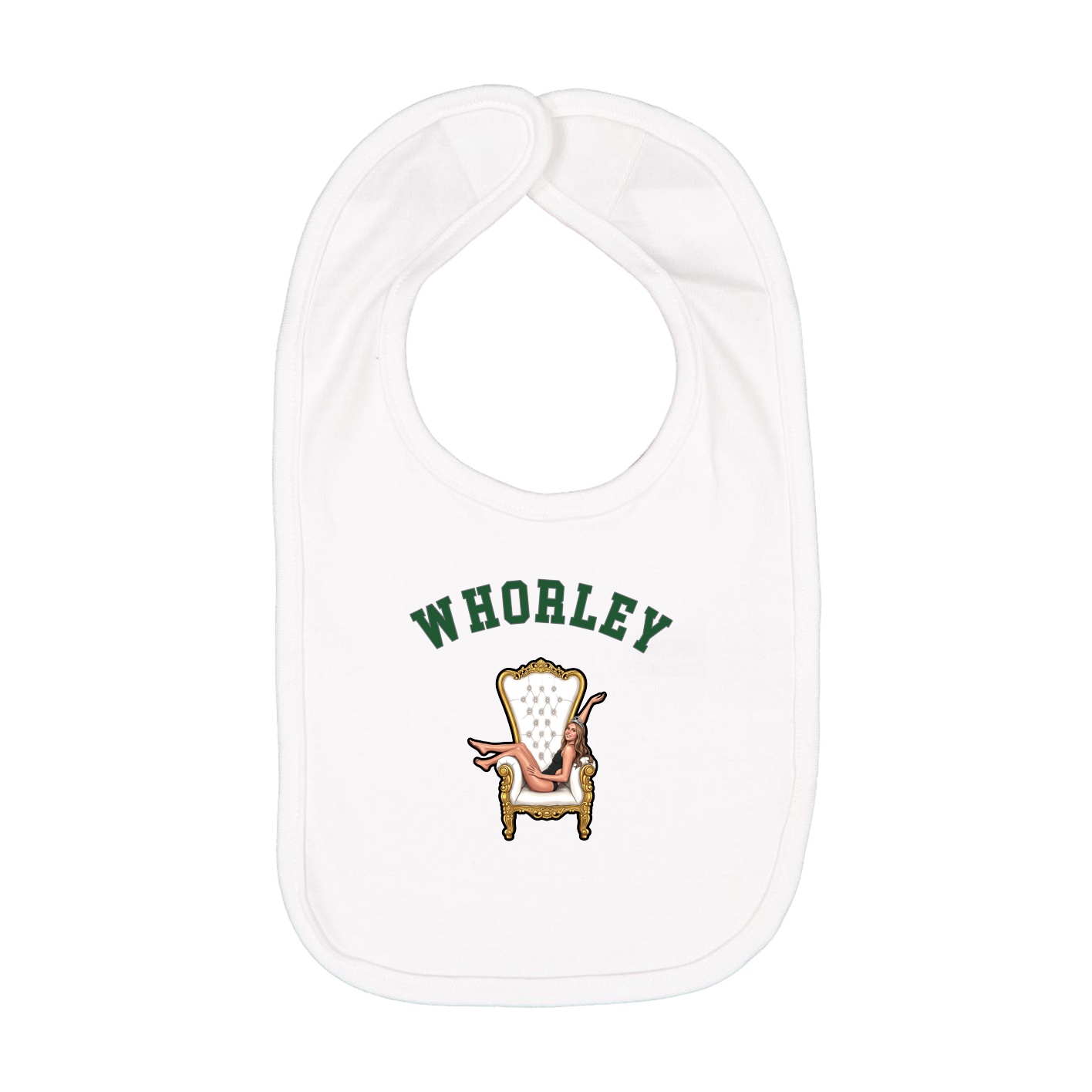 Infant Bib — Shirsey Arch in White