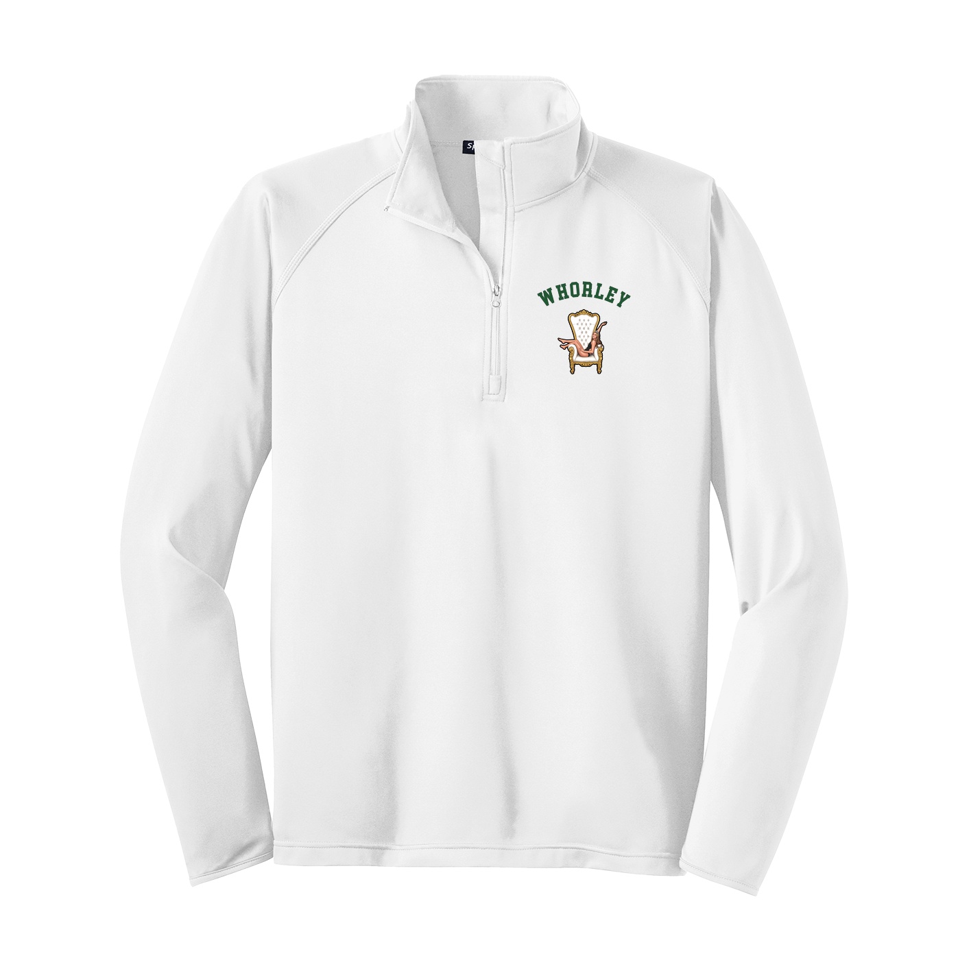 Q-Zip Pullover — Shirsey Arch in White