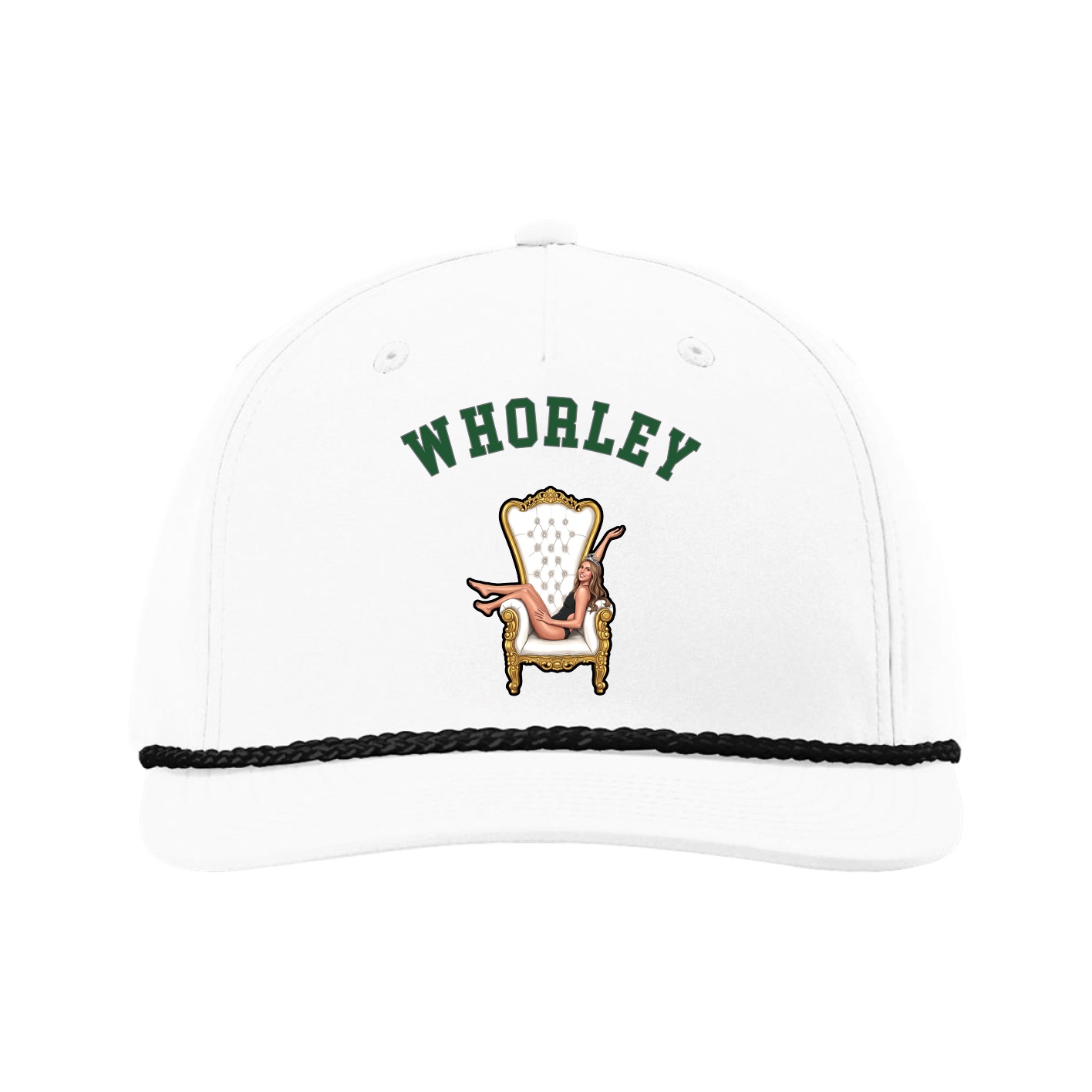 Five-Panel Classic Rope Cap — Shirsey Arch in White