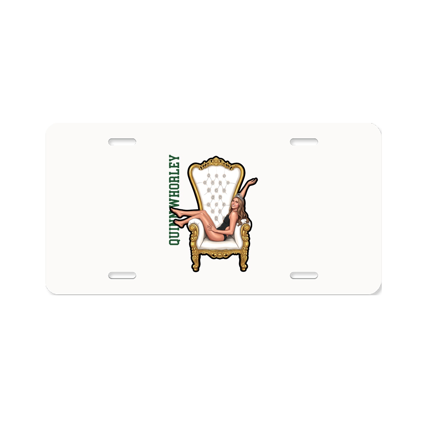 License Plate — Name Vertical in Classic