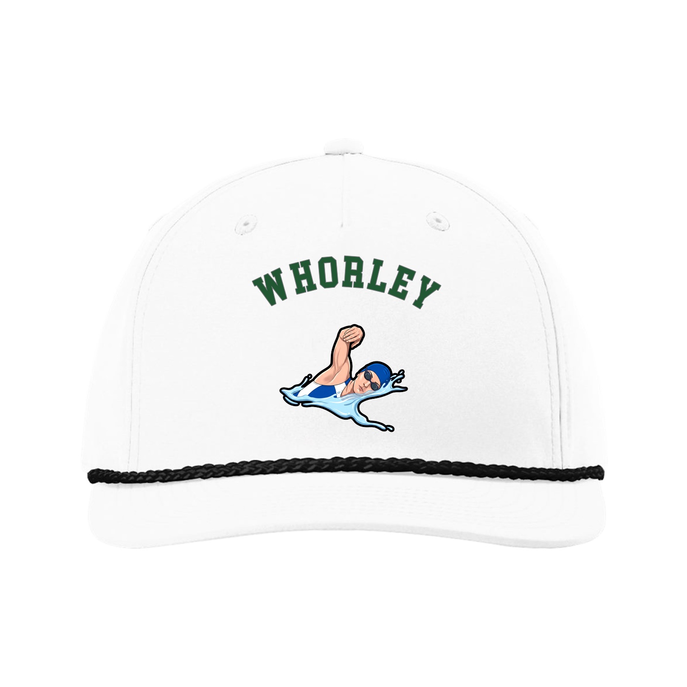 Five-Panel Classic Rope Cap — Shirsey Arch in White