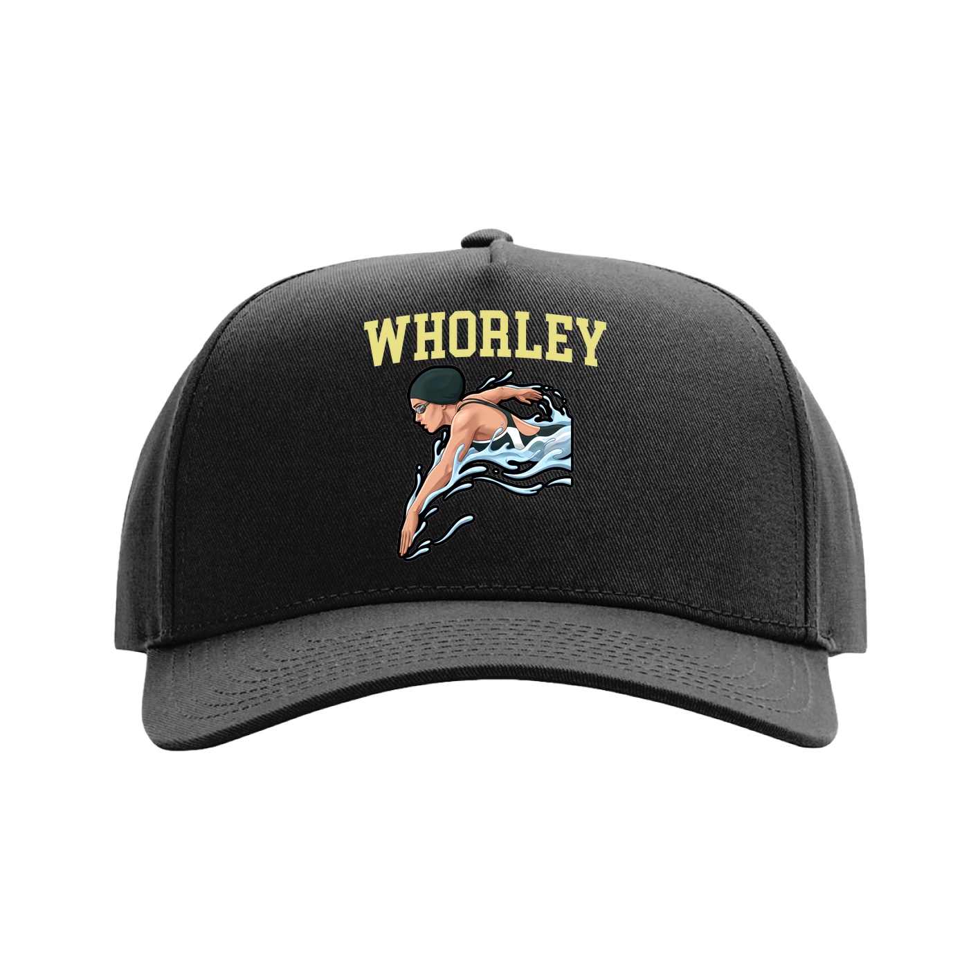 Full Fabric Five-Panel Champ Cap — Shirsey in Black