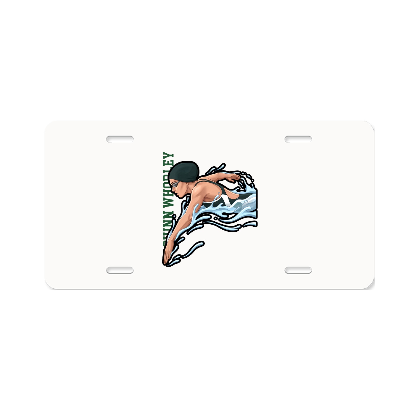 License Plate — Name Vertical in Classic