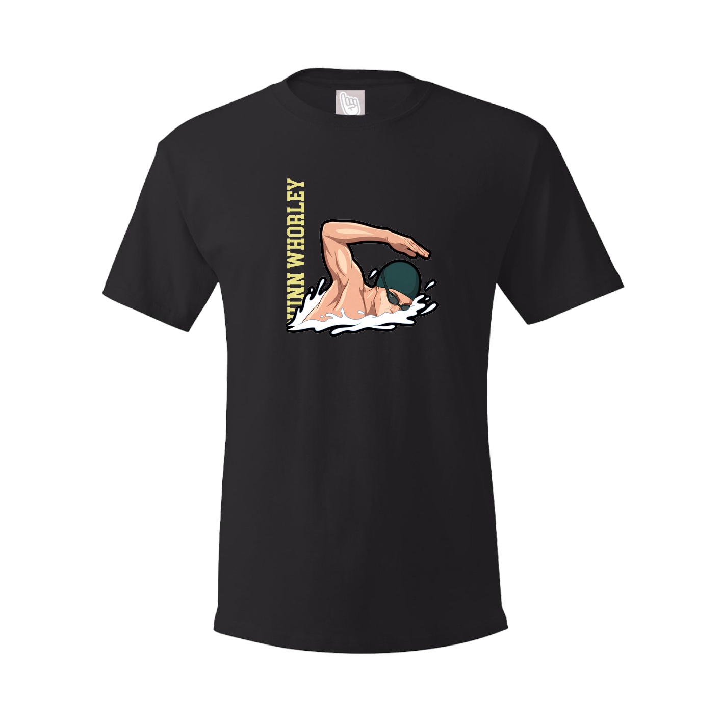 Youth Tee — Name Vertical in Black